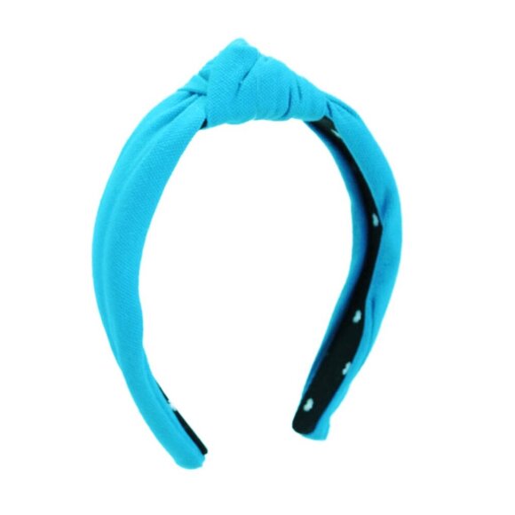 RARE Lele Sadoughi Coastal Chic Turquoise Blue Cotton Knotted Headband NWOT - Picture 2 of 5